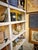 1970s Primitive American General Store Display Cabinet | Whitewashed Wood Mercantile Shelving For Sale - Image 9 of 10