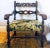 Bottle Green Late 19th Century Carved Oak + Tapestry Jacobean Armchair For Sale - Image 8 of 8