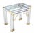 Mid-Century Modern Set of 3 Chrome and Brass Metal Glass Top Nesting Side End Occasional Tables For Sale - Image 3 of 9