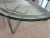 1990s Round Chrome and Thick Glass Coffee Table For Sale - Image 4 of 11
