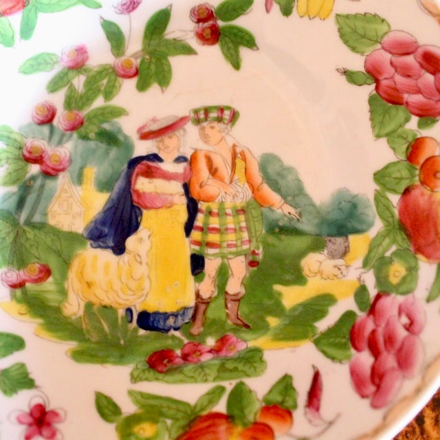 Antique English Porcelain Tea Cup and Saucer, Floral Decoration For Sale - Image 9 of 11