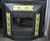 A magnificent original antique cast iron fireplace insert retaining its beautiful original decorative ceramic tiles,...