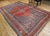 Antique Persian Malayer Rug, Hand-Knotted Wool, Geometric Pattern, 8x12, Terracotta & Navy For Sale In Chicago - Image 6 of 16