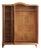Large Art Nouveau 3-Door Wardrobe in Oak with Oval Mirror For Sale