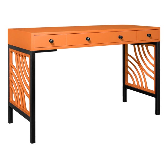 Swirl Writing Desk - Orange For Sale