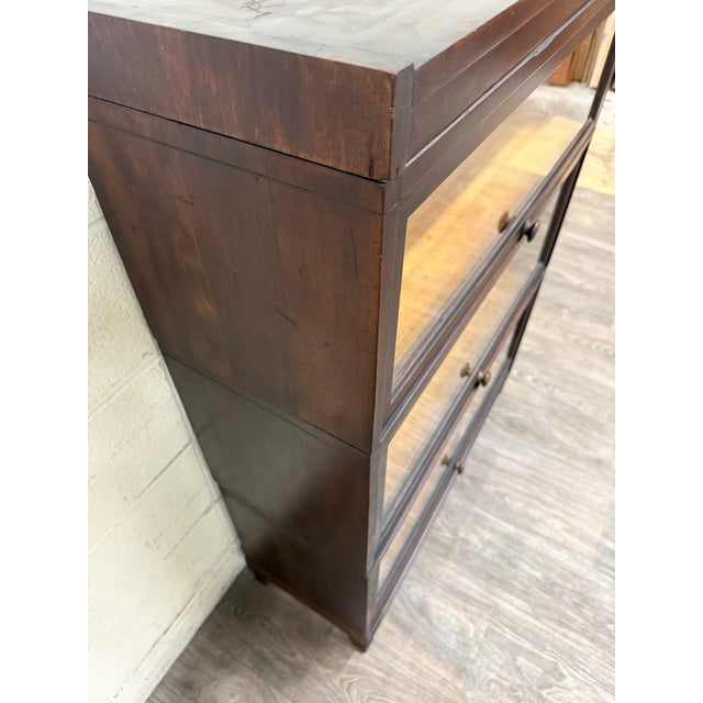 Macey Furniture Co. Antique Macey Barrister Bookcase Lawyer Bookcase For Sale - Image 4 of 18