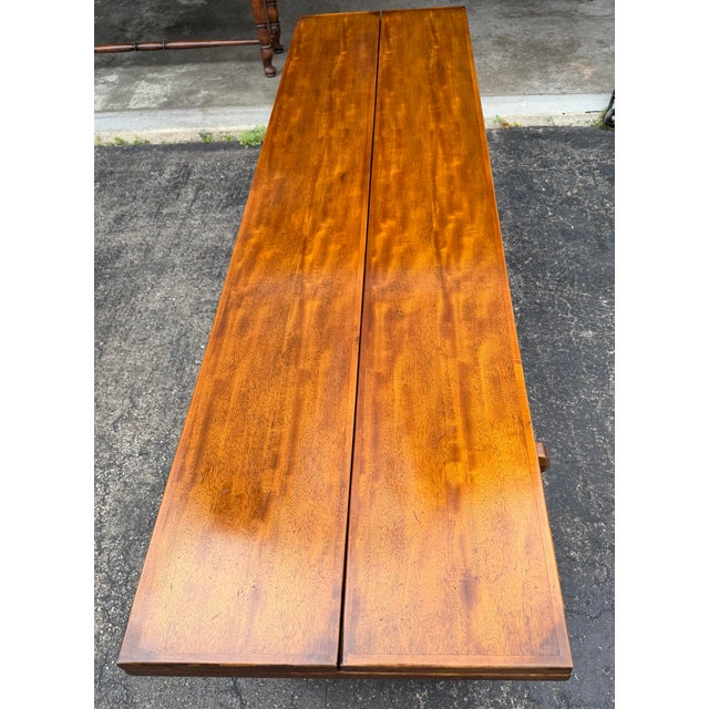 Century Furniture Coddington Mahogany Extendable Console Dining Table With Two Drawers – 72” X 20” Closed, Expands to 40” For Sale - Image 10 of 12