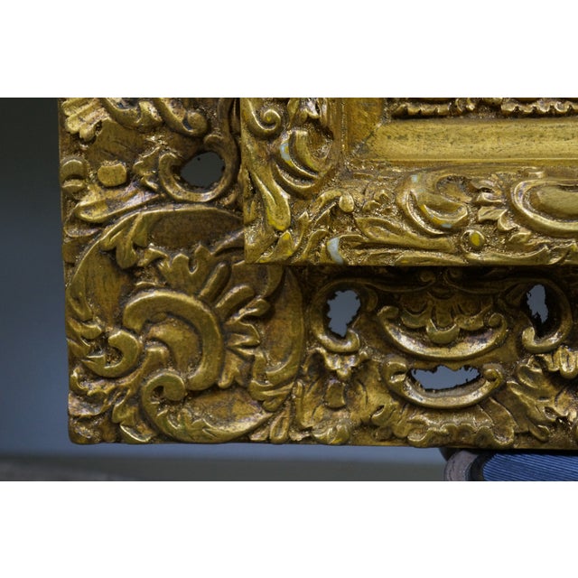 Late 20th Century Self Portrait Italian Gentleman Oil Painting on Linen After Gian Lorenzo Bernini 28" For Sale - Image 6 of 10