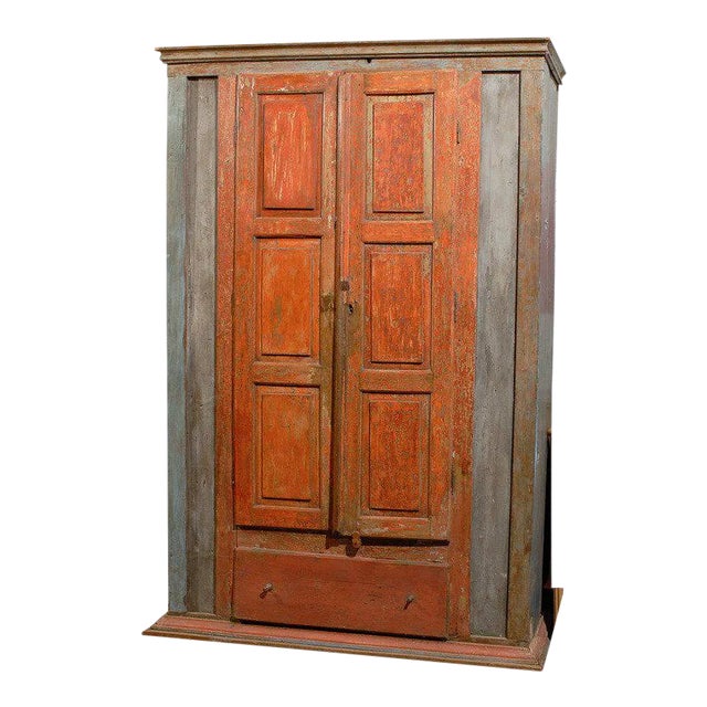 19th Century Brazilian Cabinet with Original Paint For Sale