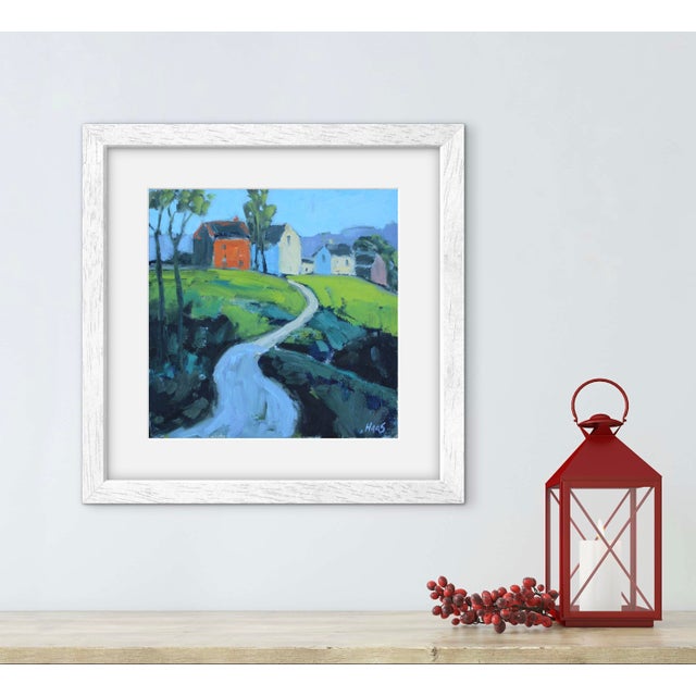 Textile Contemporary Oil Painting Landscape For Sale - Image 7 of 18