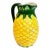 Cinco De Mayo - 1980s Vintage Boho Chic Coastal Trompe L’Oeil Pineapple Pitcher. For Sale
