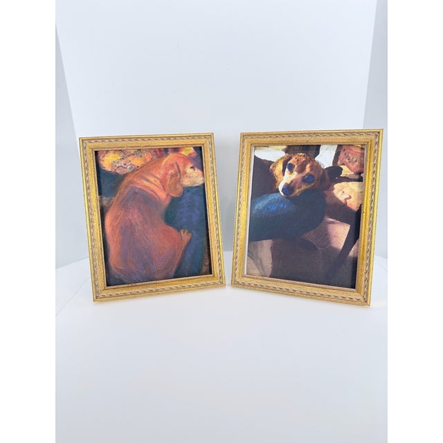 Pair of elegant gold gilt finished Italian Photo frames. Purchased in Verona in 1979. The overall dimensions are 9.5" wide...