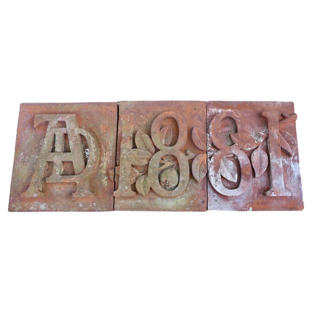 Handmade Terracotta Foundation Stones, Set of 3 For Sale