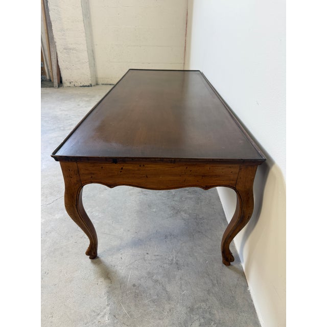 Vintage Italian Wooden Coffee Table With Cabriole Legs – Made in Italy For Sale - Image 9 of 17