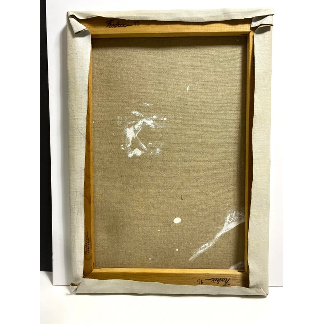 Mid Century Impressionist Style Portrait Painting For Sale - Image 9 of 10