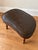 Vintage Mid Century Modern Kidney Shaped Leather Footstool For Sale - Image 4 of 5