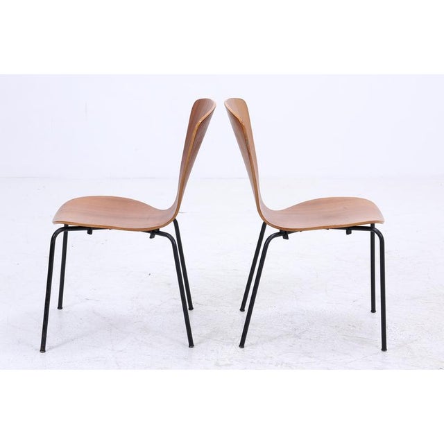 Teak Plywood Chairs, Set of 2 For Sale - Image 3 of 14