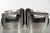 Industrial Black Cowhide Aviator Design Armchairs with Aluminium and Rivets, Set of 2 For Sale - Image 4 of 15