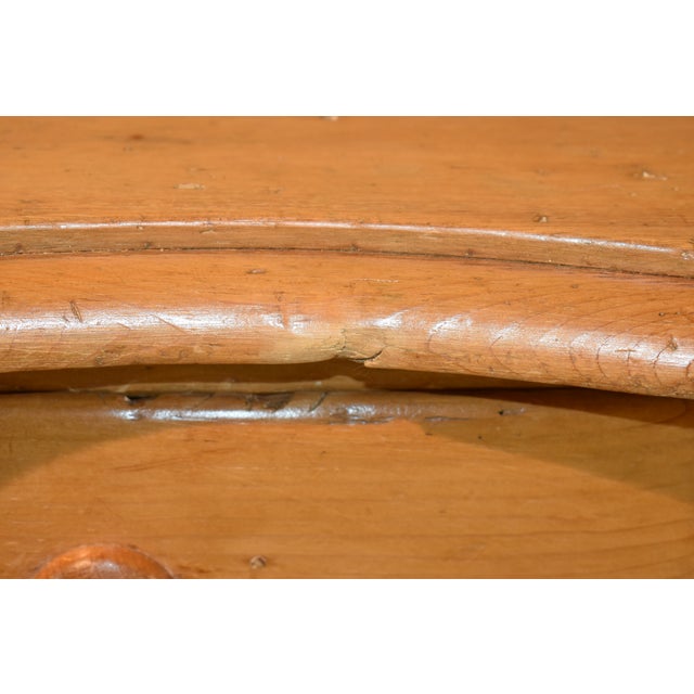 19th Century English Pine Dresser Base With Bowed Front For Sale - Image 9 of 9