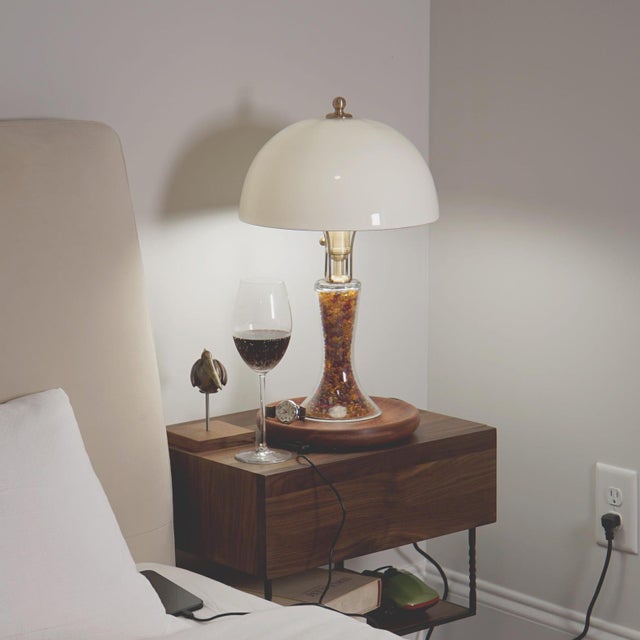 Brown Floating Nightstand With Drawer, Solid Walnut Wall Mounted Bedside Table, Narrow Minimalist Bedroom Nightstand For Sale - Image 8 of 10
