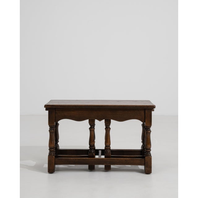 Set of 3 French Oak Nesting Tables, Circa 1970 For Sale - Image 11 of 14