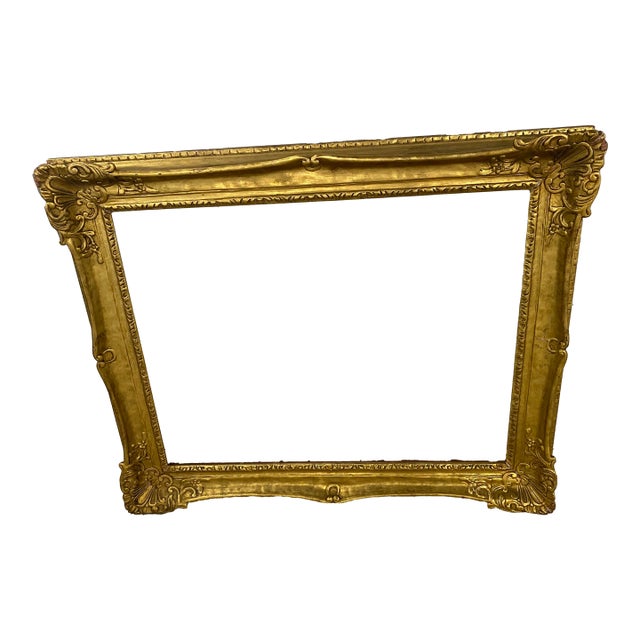Mid 20th Century Ornate Gilt Frame for Paintings For Sale