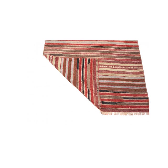 1970s Vintage Striped Kilim Rug - 2`11″ X 5`7″ Ft. For Sale - Image 5 of 6