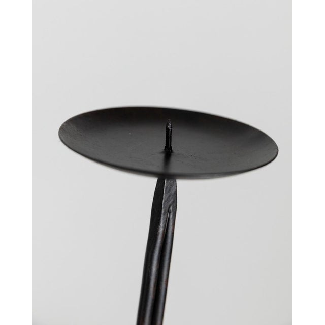 Vintage Candleholder in Hand-Forged Iron, Italy, 1970s For Sale - Image 4 of 11