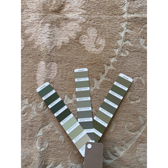 Tan Samarkand Suzani Wall Hanging Decor, 4'6'' X 4'8'' For Sale - Image 8 of 8