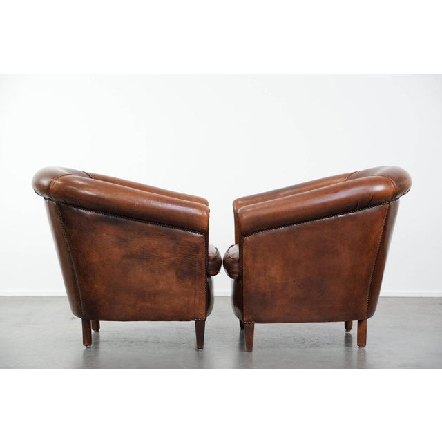 Vintage Sheepskin Club Armchairs, Set of 2 For Sale - Image 3 of 17