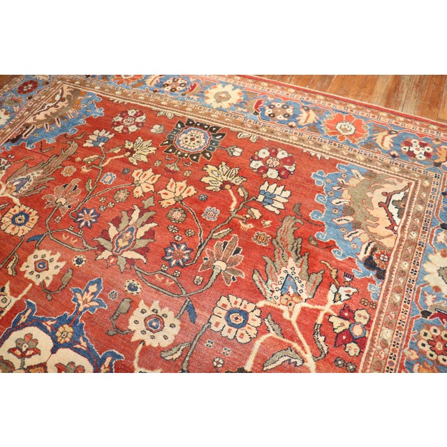 Antique Persian Mahal Sultanabad Rug - 11'2" x 13' For Sale - Image 10 of 12