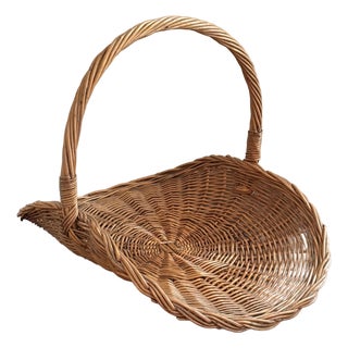 Mid-20th Century French-Style Flower Gathering Basket For Sale