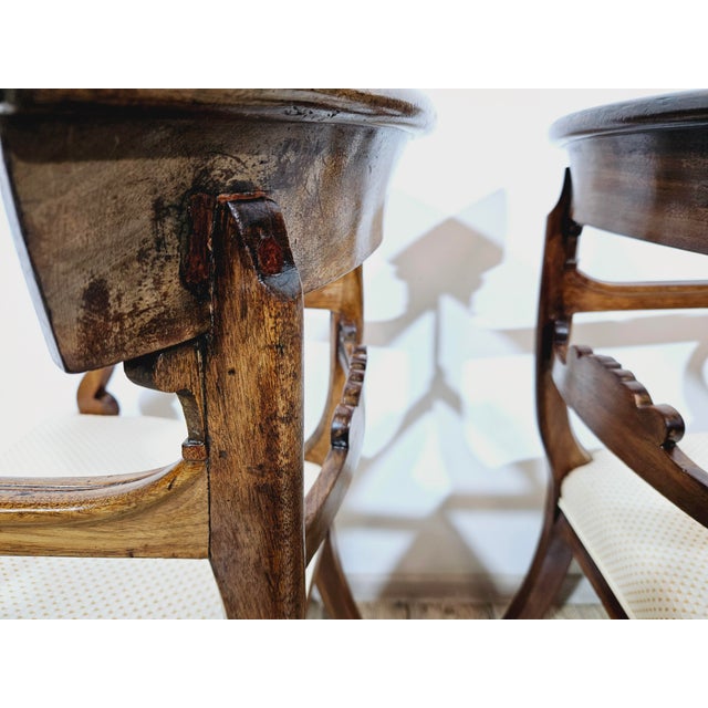 Biedermeier Study Armchairs, 19th Century, Set of 2 For Sale - Image 12 of 18