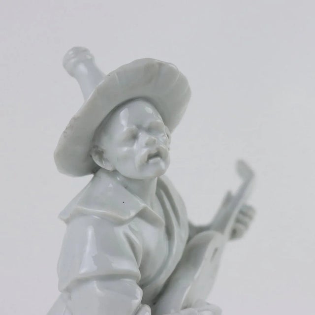 Antique Porcelain Figure of Oriental Man For Sale - Image 3 of 9