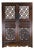 1990s Rosewood Curio Display Cabinet With Reticulated Doors, Two Drawers For Sale
