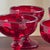 1960s Ruby Red Coupe Glasses - Set of 5 For Sale - Image 9 of 11