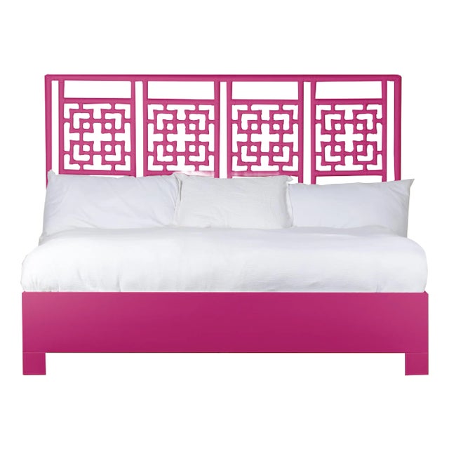 Palm Springs Platform Bed King, Hot Pink For Sale