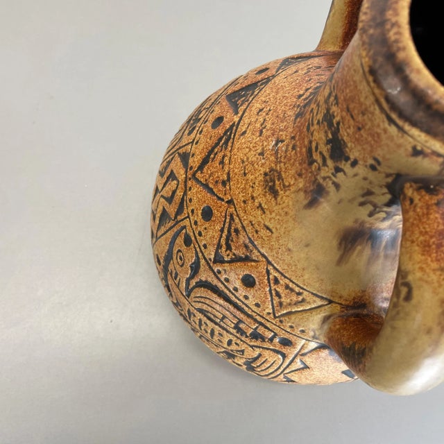 Pottery Fat Lava Maya Tiki Vase from Jasba Ceramics, Germany, 1970s For Sale - Image 14 of 18