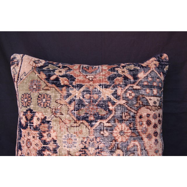 Late 20th Century Handwoven Throw Rug Pillow Cushion Cover -20'' X 20'' For Sale - Image 5 of 14
