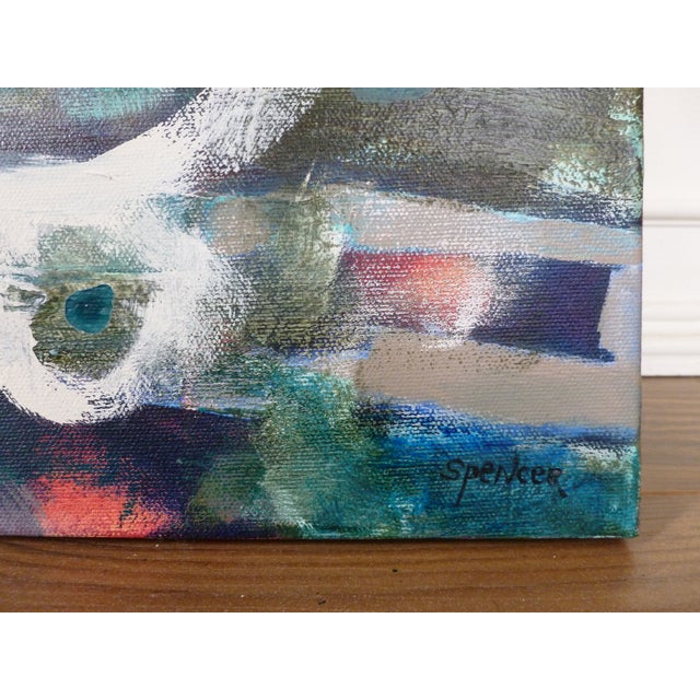 2020s "Swimmingly" Expressionistic Oil and Acrylic Painting by Scott Spencer For Sale - Image 5 of 5