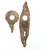 Mid 20th Century Antique Arts & Crafts Hammered Brass Passage Door Knob Set For Sale - Image 5 of 9