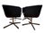 B&B Italia Set of Four B & B Italia 21st-Century “Tulip Sixty” Swivel Armchairs in Leather and Chrome For Sale - Image 4 of 17