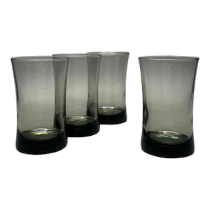 Vintage MCM Smoke Gray Juice Glasses. Set of 4.