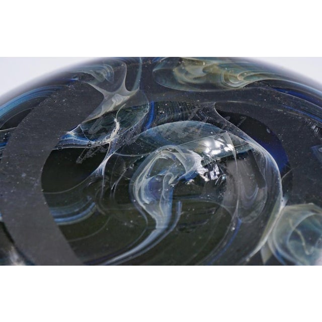 Contemporary Vintage 1978 Stephen Edwards Blown Glass Feather Vase For Sale - Image 3 of 9