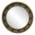 English 1900s Silver Leaf Beaded Convex Bullseye Mirror with Ebonized Accents For Sale