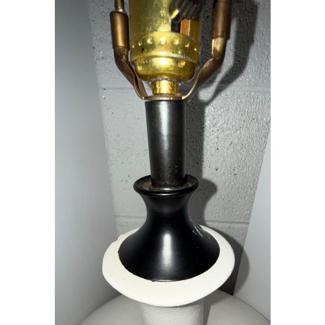 Mid Century Modern Turned Studio Pottery Ceramic Lamp For Sale - Image 9 of 12