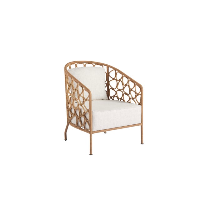 Shoreline Pebble Sand Accent Chair For Sale - Image 4 of 8