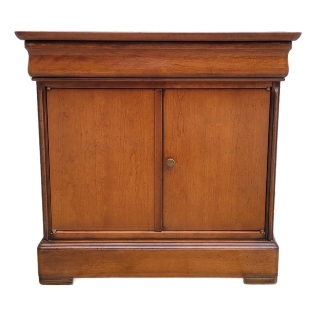 Grange Cherry Wood French Louis Philippe Nightstand, 1990s For Sale