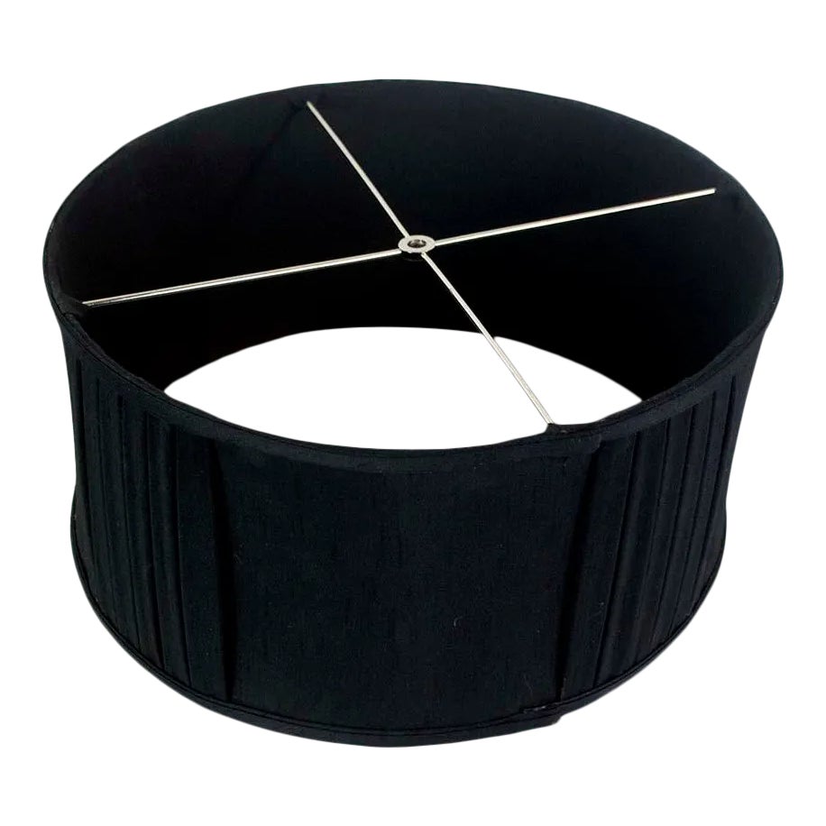 Shallow Drum Lamp Shade - Intermittent Pleats | Chairish