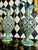 Pair Signed J. Leonardo Portuguese Hand-Painted Reticulated Ceramic Ewers, 15" For Sale - Image 14 of 17